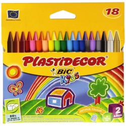 Estuche 18 ceras Plastidecor