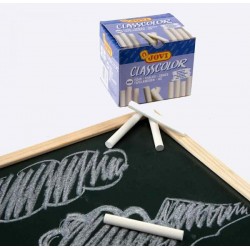 Tiza antipolvo blanca