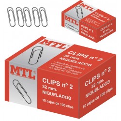 Cajita 100 Clips Niqueldos nº 2